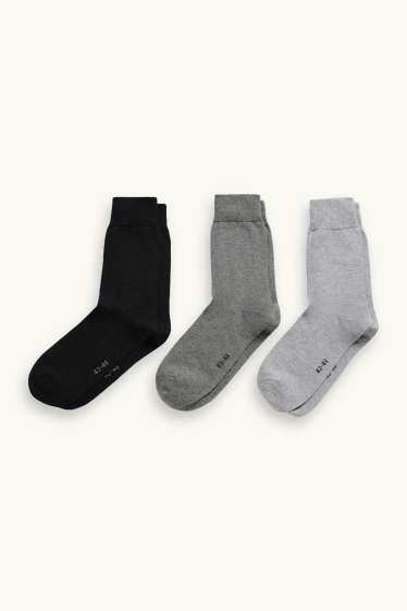 Men - Multipack of 3 - socks - gray