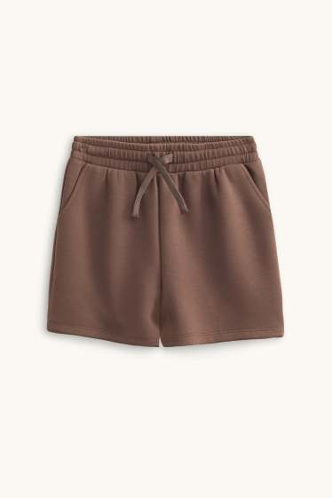 Copii - Fete - Pantaloni scurți de trening - maro