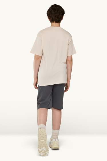 Enfants garçons - Teddy bear - ensemble - T-shirt et short - 2 pièces - beige