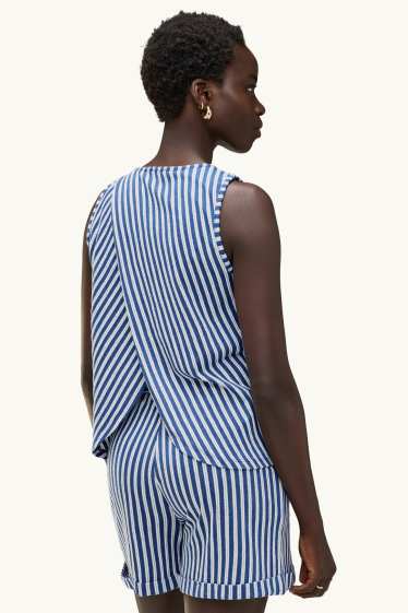 Femmes - Haut - à rayures - bleu / blanc