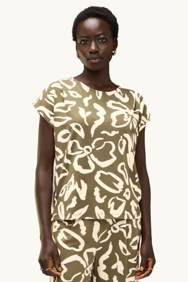 Mujer - Camiseta - regular fit - caqui