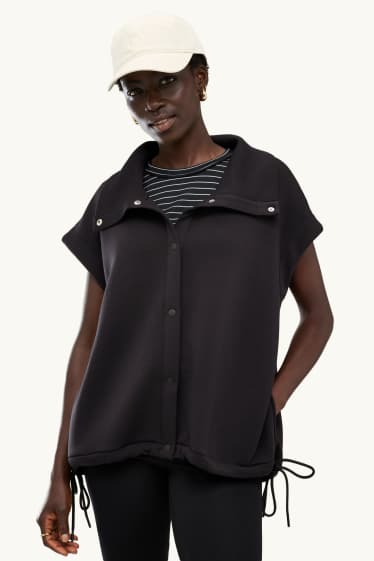 Damen - Sweatweste - schwarz