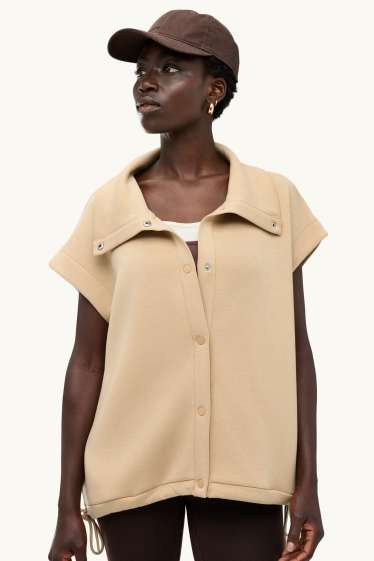 Damen - Sweatweste - beige