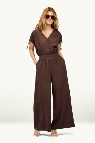 Dames - Jumpsuit - bruin