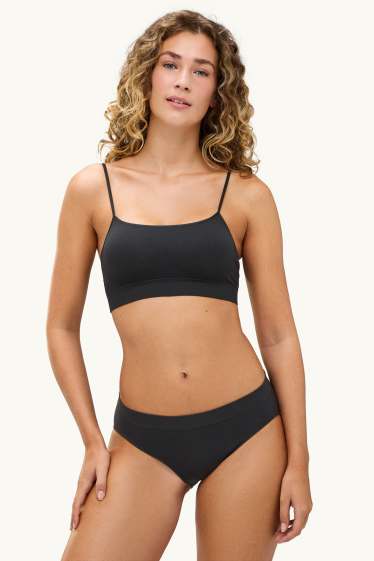 Dames - Set van 3 - slip - seamless - zwart