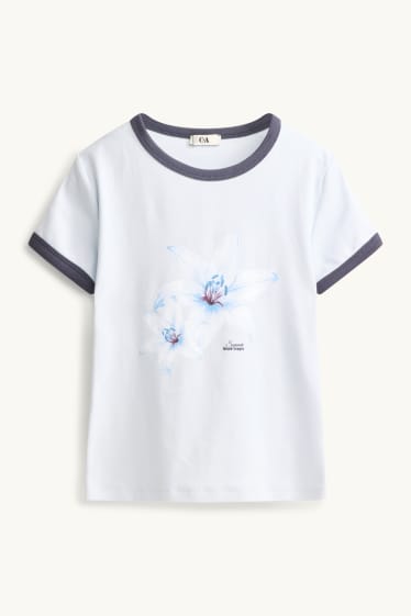 Dames - T-shirt - lichtblauw
