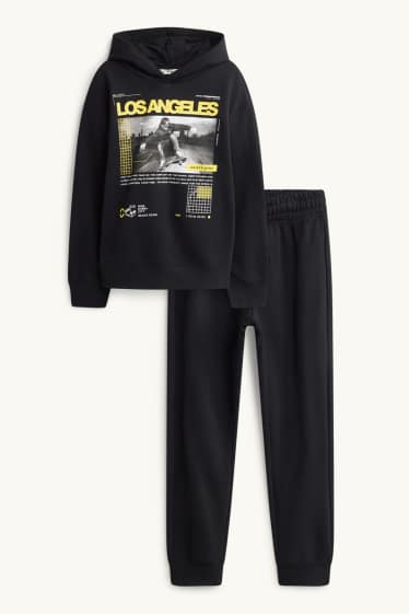Copii - Băieți - Skater - set - hanorac și pantaloni de trening - 2 piese - negru
