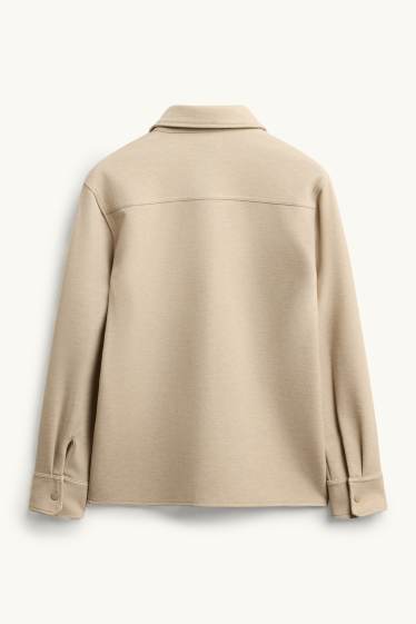 Kinder Buben - Hemdjacke - hellbraun