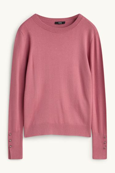 Damen - Feinstrick-Pullover - flieder
