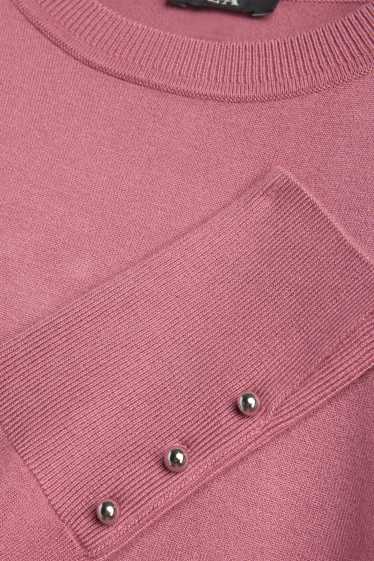 Damen - Feinstrick-Pullover - flieder