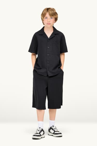 Copii - Băieți - Pantaloni scurți de trening - negru