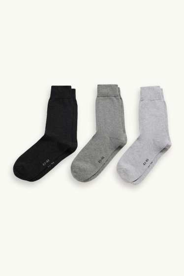 Herren - Multipack 3er - Socken - grau