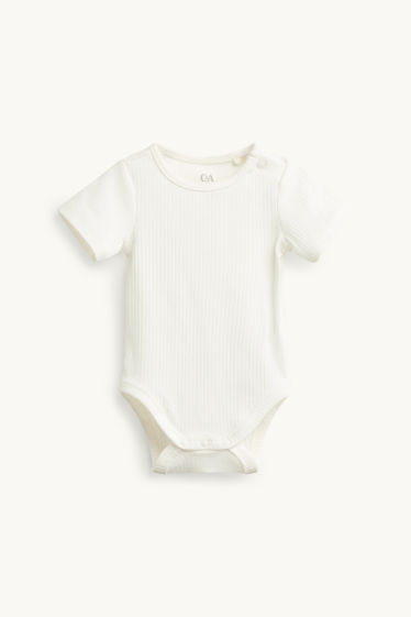 Baby Buben - Erstlingsoutfit - Palme - 2 teilig - grün / cremeweiß