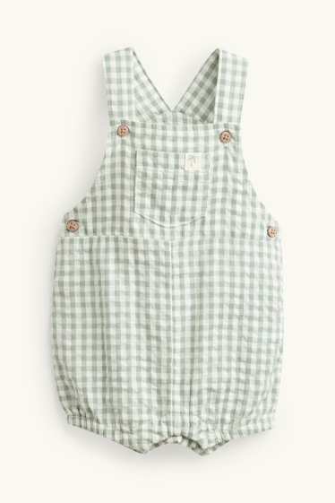 Baby Buben - Erstlingsoutfit - Palme - 2 teilig - grün / cremeweiß