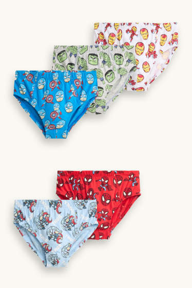 Enfants garçons - Lot de 5 - Marvel - culotte - rouge