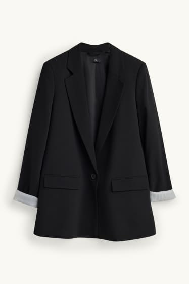 Damen - Longblazer - Regular Fit - schwarz