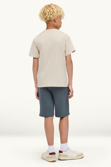 Bambini - Calcio - set - t-shirt e shorts - 2 pezzi - blu / crema