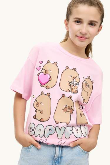 Kinder Mädchen - CapyFun - Kurzarmshirt - rosa