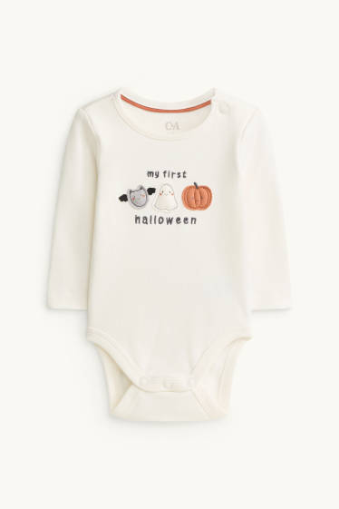 Baby Boys - Halloween - newborn outfit - 3 piece - white / orange
