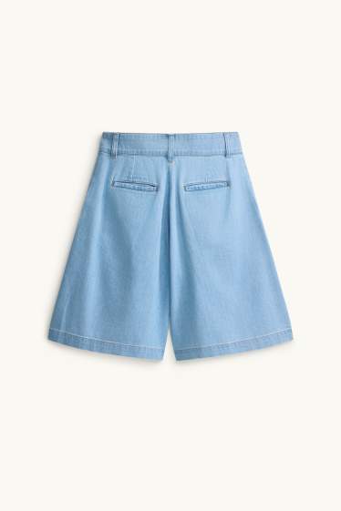 Damen - Jorts - Mid Waist - blau