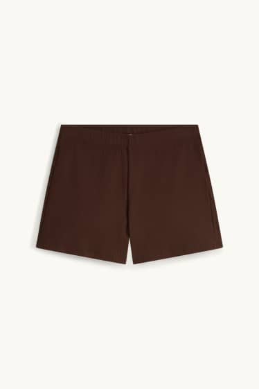 Femmes - Bermuda jogging - marron foncé
