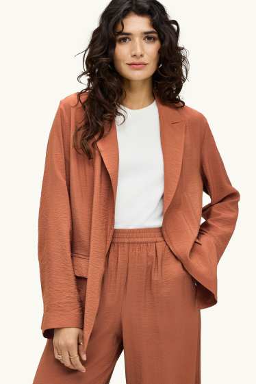 Damen - Business-Blazer - Regular Fit - braun