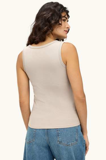 Femmes - Haut avec soutien-gorge intégré - gris clair