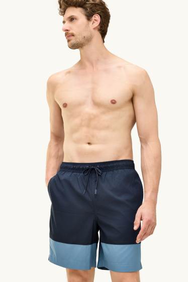 Uomo - Costume boxer - blu scuro