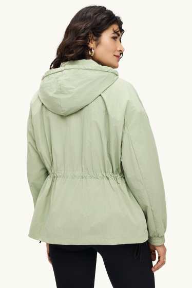 Damen - Jacke mit Kapuze - hellgrün