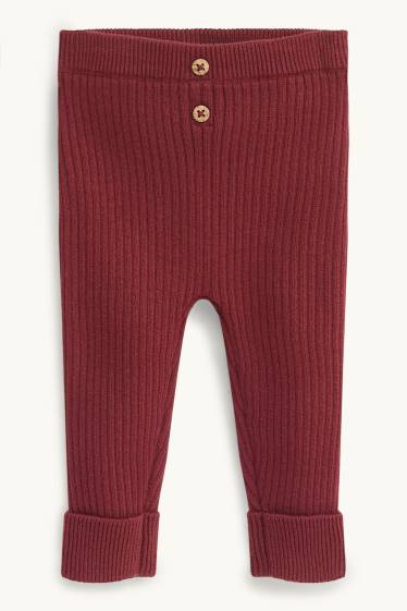 Unisex - Leggings per a nadó - de canalé - vermell fosc
