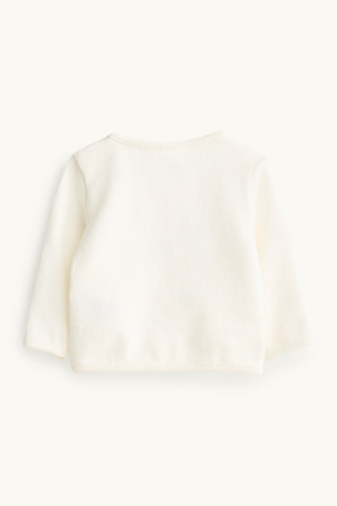 Unisex - Löwe - Baby-Sweatshirt - weiss
