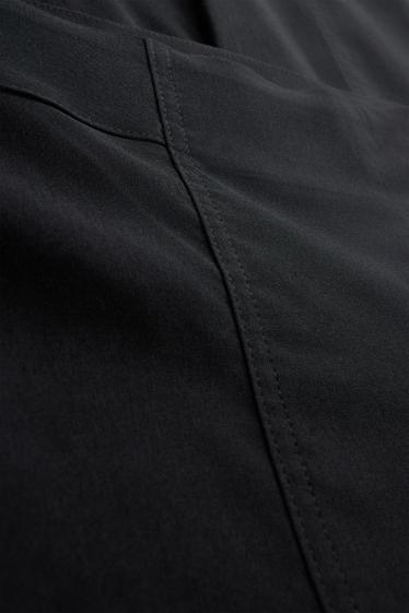 Women - Cloth trousers - high waist - straight fit - LYCRA® - black