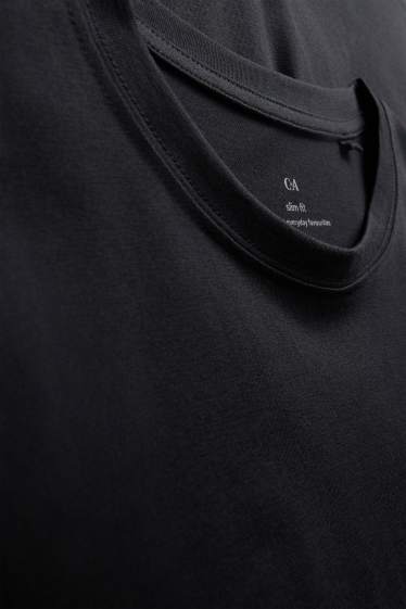 Femei - Tricou cu mânecă lungă - slim fit - negru