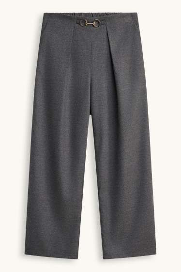 Copii - Fete - Pantaloni de stofă - gri închis