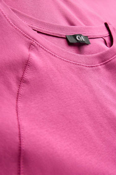 Dames - T-shirt - fuchsiarood