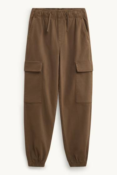 Enfants garçons - Pantalon cargo - marron