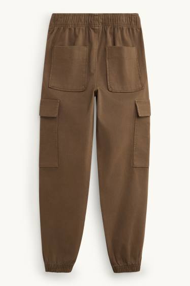 Enfants garçons - Pantalon cargo - marron