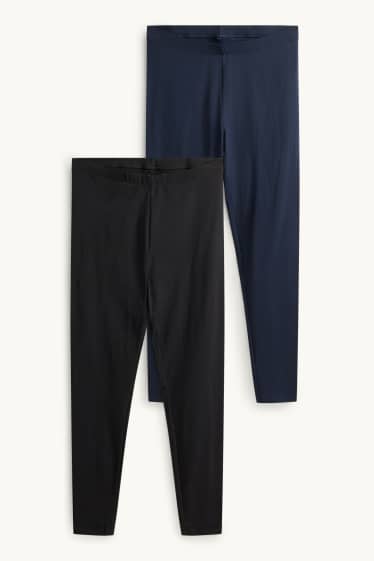 Femmes - Lot de 2 - leggings  - bleu  / noir