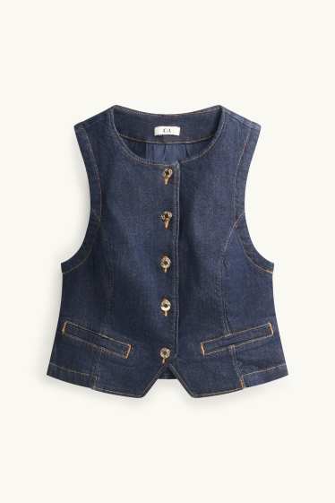 Dona - Armilla texana - entallada- LYCRA® - texà blau fosc