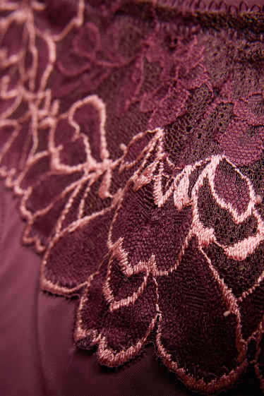Donna - Slip bikini - taglio brasiliano - bordeaux