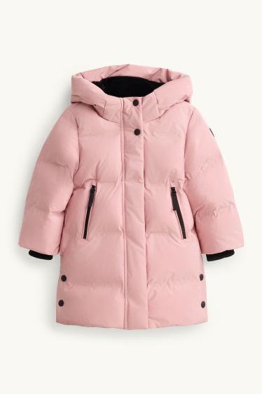 Kinder Mädchen - Funktions-Steppjacke mit Kapuze - gefüttert - rosa
