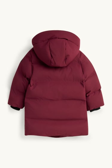 Kinder Mädchen - Funktions-Steppjacke mit Kapuze - gefüttert - bordeaux