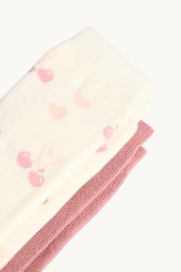 Children Girls - Multipack of 2 - heart - knee-high socks - cremewhite