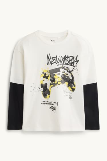 Nen - Comandament de videojocs - samarreta de mànigues llargues - blanc/negre