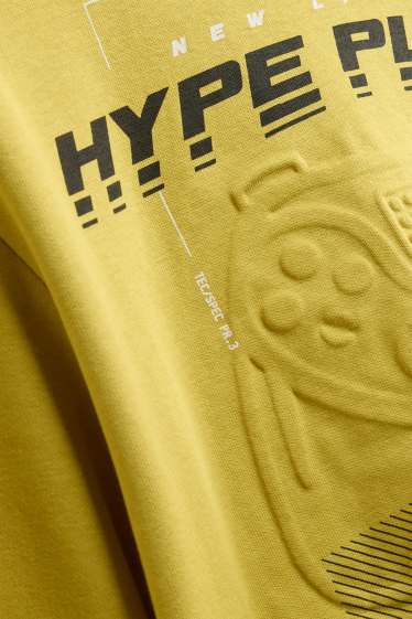 Enfants garçons - Manette jeux vidéo - sweat à capuche - jaune