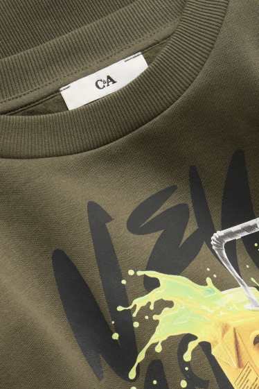 Kinder Jungen - Saft und Basketball - Sweatshirt - dunkelgrün