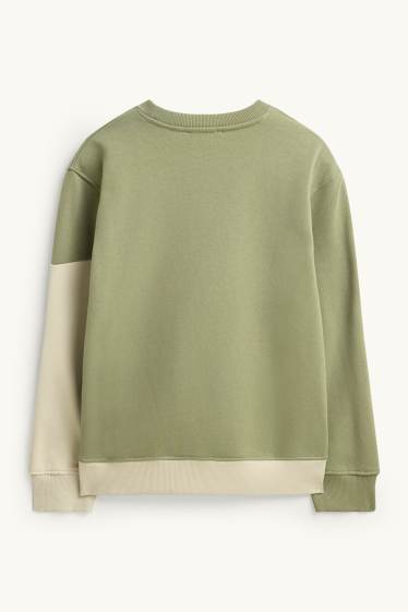 Kinder Jungen - Sweatshirt - grün / beige