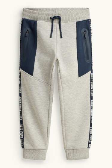 Copii - Băieți - Pantaloni de trening - gri deschis / albastru închis