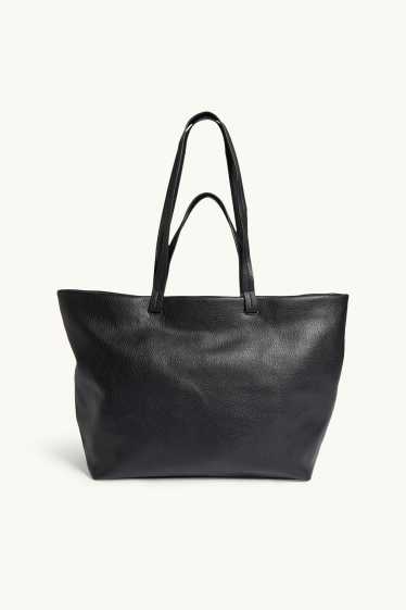 Donna - Shopper grande - similpelle - nero