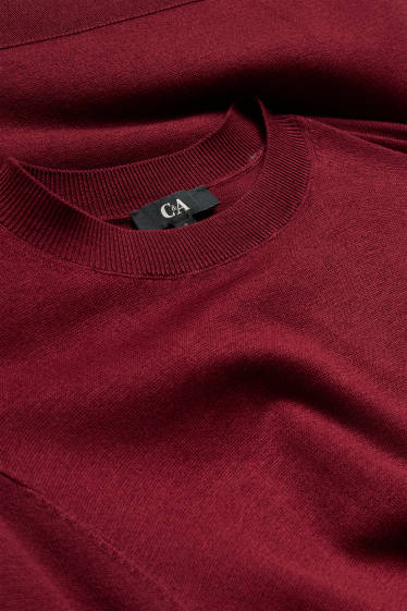 Dona - Vestit de punt - straight fit - bordeus